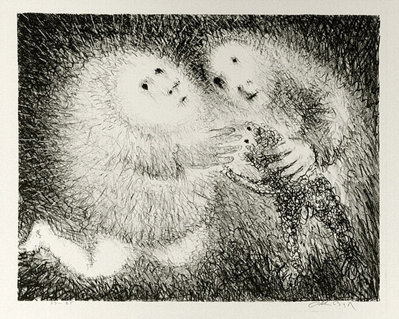 Artist: b'BOYD, Arthur' | Title: b'The gift of a lamb.' | Date: (1965) | Technique: b'lithograph, printed in black ink, from one plate' | Copyright: b'Reproduced with permission of Bundanon Trust' Artist: b'BOYD, Arthur' | Title: b'The gift of a lamb.' | Date: (1965) | Technique: b'lithograph, printed in black ink, from one plate' | Copyright: b'Reproduced with permission of Bundanon Trust'