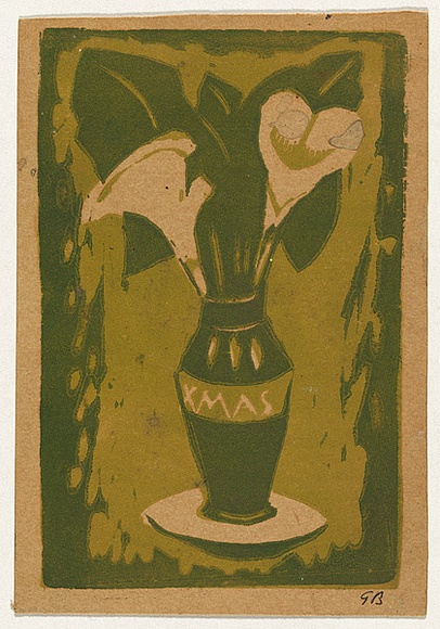 Artist: b'Bell, George..' | Title: b'(Arum lilies).' | Technique: b'linocut, printed in black ink, from one block'
