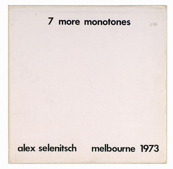 Artist: b'SELENITSCH, Alex' | Title: b'7 More Monotones.' | Date: 1973 | Technique: b'screenprint, printed in black ink, from one stencil' Artist: b'SELENITSCH, Alex' | Title: b'7 More Monotones.' | Date: 1973 | Technique: b'screenprint, printed in black ink, from one stencil'