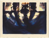 Artist: b'Green, Mike.' | Title: b'Table blue.' | Date: 1988 | Technique: b'screenprint, printed in colour, from 18 stencils'