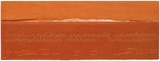 Artist: MADDOCK, Bea | Title: Terra Spiritus...with a darker shade of pale | Date: 1993-98 | Technique: stencil print, printed in hand-ground Launceston ochre from multiple hand-cut mylar stencils; letterpress text blind printed; hand-drawn script