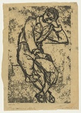 Artist: Groblicka, Lidia. | Title: My cousin Alek | Date: 1953-54 | Technique: monotype