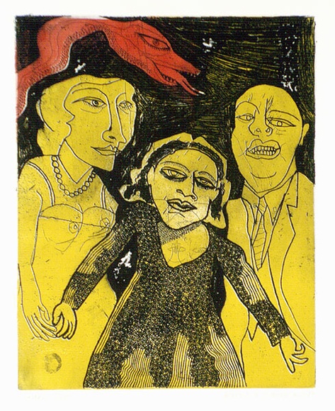 Artist: b'HANRAHAN, Barbara' | Title: b'Snake' | Date: 1981 | Technique: b'etching, printed in colour from one plate'