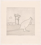 Artist: b'McKenna, Noel.' | Title: b'Weeping wallaby' | Date: 2007 | Technique: b'etching, printed in black ink with plate-tone, from one plate'