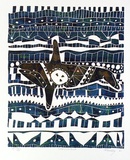 Artist: b'Buckley, Harold Lawrence.' | Title: b'Endless Blue' | Date: 1992 | Technique: b'linocut'