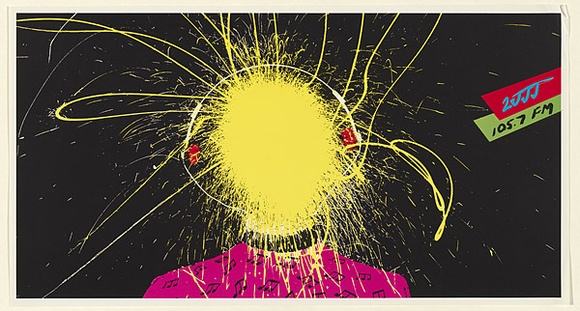 Artist: b'Done, Ken.' | Title: b'Small copy of the large outdoor advertising poster for FM radio station 2JJJ. [One of ten the same].' | Date: 1982 | Copyright: b'\xc2\xa9 Graeme Davey'
