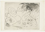 Artist: BOYD, Arthur | Title: Nebuchadnezzar with a snail on his back. | Date: (1968-69) | Technique: etching, printed in black ink, from one plate | Copyright: Reproduced with permission of Bundanon Trust