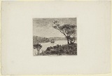 Artist: Montefiore, Eliezer Levi. | Title: Vue dans le Port de Sydney (Australie) [View in Sydney Harbour (Australia)]. | Date: 1872 | Technique: etching, printed in black ink, from one copper plate