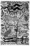 Artist: HANRAHAN, Barbara | Title: Adam and Eve | Date: 1977 | Technique: wood-engraving, printed in black ink, from one block