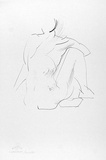 Artist: Powditch, Peter. | Title: not titled [seated figure] | Date: c.1972 | Technique: lithograph, printed in black ink, from one plate