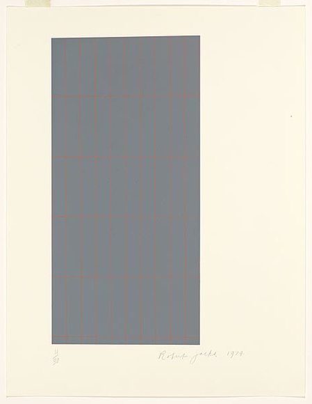Artist: b'JACKS, Robert' | Title: b'Red grid' | Date: 1974 | Technique: b'screenprint, printed in colour, from multiple stencils' Artist: b'JACKS, Robert' | Title: b'Red grid' | Date: 1974 | Technique: b'screenprint, printed in colour, from multiple stencils'
