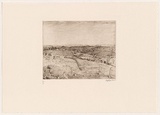 Artist: Rees, Lloyd. | Title: North West Tasmania | Date: 1977 | Technique: softground-etching, printed in brown ink, from one zinc plate | Copyright: © Alan and Jancis Rees