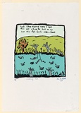 Artist: Abdulla, Ian. | Title: Catching fish | Date: 1988 | Technique: screenprint, printed in colour, from multiple stencils | Copyright: © Ian W. Abdulla