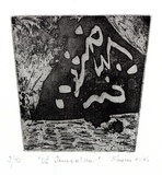 Artist: b'Shearer, Mitzi.' | Title: b'Oh Jerusalem' | Date: 1980-86 | Technique: b'etching and aquatint, printed in black ink, from one plate'