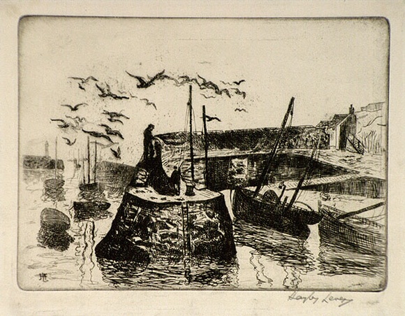Artist: b'Hayley-Lever, Richard.' | Title: b'Mevagissey, Cornwall' | Date: 1930 | Technique: b'etching, printed in black ink, from one plate' Artist: b'Hayley-Lever, Richard.' | Title: b'Mevagissey, Cornwall' | Date: 1930 | Technique: b'etching, printed in black ink, from one plate'
