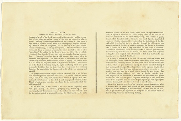 Title: b'Forrest Creek [text]' | Date: 1852 | Technique: b'letterpress, printed in black ink'