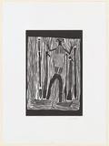 Artist: Burra Burra, Sambo. | Title: Devil devil | Date: c.2001 | Technique: linocut, printed in black ink, from one block