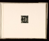 Artist: Mann, Gillian. | Title: (Divided oval shape). | Date: 1981 | Technique: etching, printed in black ink, from one plate