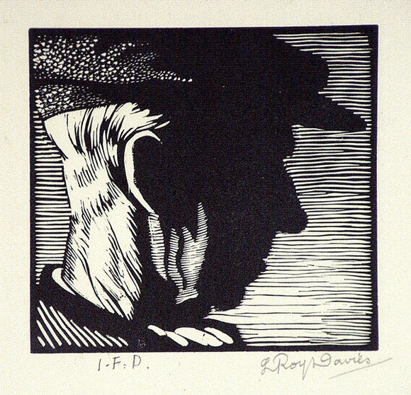 Artist: b'Davies, L. Roy.' | Title: b'I.F.D.' | Date: 1923 | Technique: b'wood-engraving, printed in black ink, from one block' | Copyright: b'\xc2\xa9 The Estate of L. Roy Davies' Artist: b'Davies, L. Roy.' | Title: b'I.F.D.' | Date: 1923 | Technique: b'wood-engraving, printed in black ink, from one block' | Copyright: b'\xc2\xa9 The Estate of L. Roy Davies'