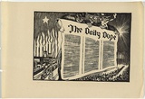 Artist: UNKNOWN, WORKER ARTISTS, SYDNEY, NSW | Title: Not titled (the daily dope). | Date: 1933 | Technique: linocut, printed in black ink, from one block