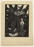 Artist: Proctor, Thea. | Title: Frangipanni | Date: 1928 | Technique: woodcut, printed in black ink, from one block | Copyright: © Art Gallery of New South Wales