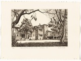 Artist: b'PLATT, Austin' | Title: b'Sydney C of E Grammar School for Girls, East Sydney' | Date: 1945 | Technique: b'etching, printed in black ink, from one plate'