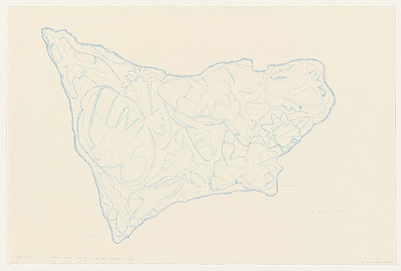 Artist: b'Crawford, Marian.' | Title: bThis was one part of my father's life (BUTARITARI) | Date: 2001, April - May | Technique: b'lithograph, printed in colour, from two stones' Artist: b'Crawford, Marian.' | Title: bThis was one part of my father's life (BUTARITARI) | Date: 2001, April - May | Technique: b'lithograph, printed in colour, from two stones'