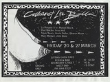 Artist: Bone, Melissa. | Title: Cabaret La Bella. | Date: 1992, March | Technique: screenprint, printed in black ink, from one photo-stencil