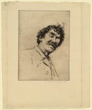 Head of Whistler - head tilted with monocle. (1893 – c.1895) by ...