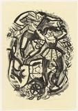 Artist: HANRAHAN, Barbara | Title: not titled | Date: 1961 | Technique: lithograph, printed in black ink, from one stone