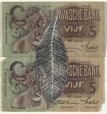 Artist: HALL, Fiona | Title: Syzygium aromaticum - Clove (Dutch East Indies currency) | Date: 2000 - 2002 | Technique: gouache | Copyright: © Fiona Hall