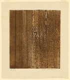 Artist: b'WILLIAMS, Fred' | Title: b'Sherbrooke Forest. Number 1' | Date: 1961 | Technique: b'engraving, aquatint, open biting, foul biting, printed in brown ink, from one copper plate' | Copyright: b'\xc2\xa9 Fred Williams Estate'
