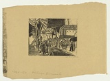 Artist: Groblicka, Lidia | Title: Village funeral | Date: 1956-57 | Technique: woodcut, printed in black ink, from one block