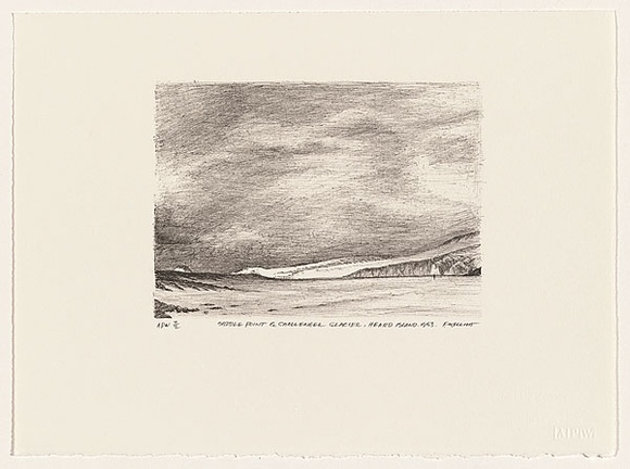 Artist: b'Elliott, Fred W.' | Title: b'Saddle Point and Challenger Glacier, Heard Island, 1953' | Date: 1997, February | Technique: b'photo-lithograph, printed in black ink, from one stone' | Copyright: b'By courtesy of the artist' Artist: b'Elliott, Fred W.' | Title: b'Saddle Point and Challenger Glacier, Heard Island, 1953' | Date: 1997, February | Technique: b'photo-lithograph, printed in black ink, from one stone' | Copyright: b'By courtesy of the artist'