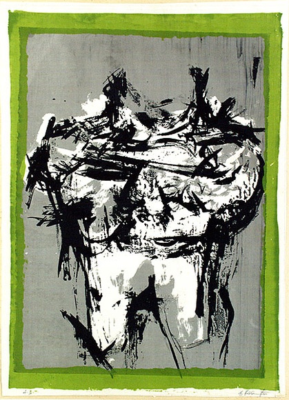 Artist: b'REDDINGTON, Charles' | Title: b'Dont knock the rock' | Date: 1961 | Technique: b'screenprint, printed in colour, from three stencils' Artist: b'REDDINGTON, Charles' | Title: b'Dont knock the rock' | Date: 1961 | Technique: b'screenprint, printed in colour, from three stencils'