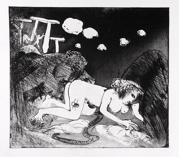 Artist: b'BOYD, Arthur' | Title: b'Lysistrata they are all deserting..' | Date: (1970) | Technique: b'etching and aquatint, printed in black ink, from one plate' | Copyright: b'Reproduced with permission of Bundanon Trust' Artist: b'BOYD, Arthur' | Title: b'Lysistrata they are all deserting..' | Date: (1970) | Technique: b'etching and aquatint, printed in black ink, from one plate' | Copyright: b'Reproduced with permission of Bundanon Trust'