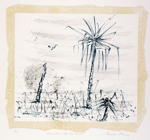 Artist: b'King, Grahame.' | Title: b'Near Obiru - Arnhem Land' | Date: 1984 | Technique: b'lithograph, printed in colour, from three stones [or plates]'