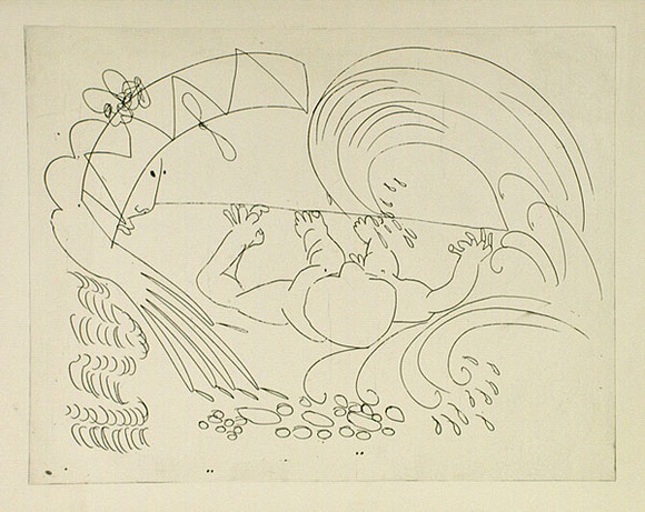 Artist: b'BOYD, Arthur' | Title: b'Bert Hinkler washed ashore.' | Date: (1968-69) | Technique: b'etching, printed in black ink, from one plate' | Copyright: b'Reproduced with permission of Bundanon Trust' Artist: b'BOYD, Arthur' | Title: b'Bert Hinkler washed ashore.' | Date: (1968-69) | Technique: b'etching, printed in black ink, from one plate' | Copyright: b'Reproduced with permission of Bundanon Trust'
