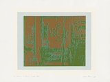 Artist: b'MEYER, Bill' | Title: b'Variations on subway graffiti, Vega.' | Date: 1975 | Technique: b'screenprint, printed in colour, from two open blockout screens and one photo indirect stencil' | Copyright: b'\xc2\xa9 Bill Meyer'