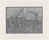 Artist: Groblicka, Lidia | Title: Cranes | Date: 1972 | Technique: woodcut, printed in black ink, from one block