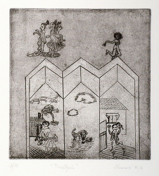 Artist: b'Shearer, Mitzi.' | Title: b'Triptych' | Date: 1981-84