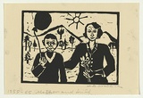 Artist: Groblicka, Lidia | Title: Mother and child | Date: c.1965 | Technique: linocut, printed in black ink, from one block