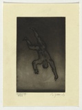 Artist: SELLBACH, Udo | Title: (Falling man) | Date: 1965 | Technique: etching and aquatint printed in black ink, from one plate