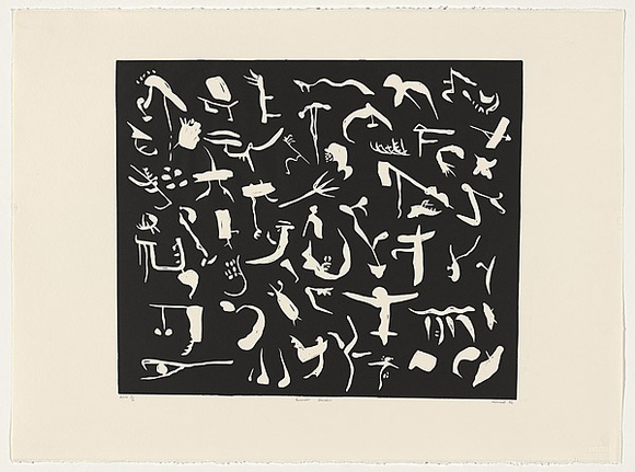 Artist: b'Marshall, John.' | Title: b'Summer garden' | Date: 1992 | Technique: b'linocut, printed in black ink, from one block' Artist: b'Marshall, John.' | Title: b'Summer garden' | Date: 1992 | Technique: b'linocut, printed in black ink, from one block'