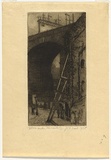 Artist: b'Traill, Jessie.' | Title: b'Down under, Newcastle' | Date: 1938 | Technique: b'etching and aquatint, printed in black ink with plate-tone, from one plate'