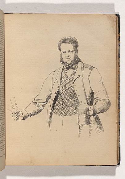 Artist: b'Nicholas, William.' | Title: b'The publican (William Aitkenhead)' | Date: 1847 | Technique: b'pen-lithograph, printed in black ink, from one plate' Artist: b'Nicholas, William.' | Title: b'The publican (William Aitkenhead)' | Date: 1847 | Technique: b'pen-lithograph, printed in black ink, from one plate'