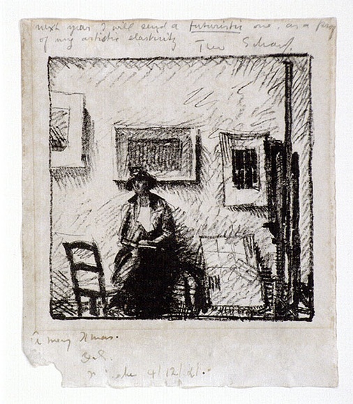 Artist: b'Scharf, Theo.' | Title: b'(Studio interior)' | Date: 1921 | Technique: b'lithograph, printed in black ink, from one stone' | Copyright: b'\xc2\xa9 The Estate of Theo Scharf.' Artist: b'Scharf, Theo.' | Title: b'(Studio interior)' | Date: 1921 | Technique: b'lithograph, printed in black ink, from one stone' | Copyright: b'\xc2\xa9 The Estate of Theo Scharf.'