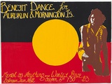 Artist: Lane, Leonie. | Title: Benefit dance for Aurukun and Mornington Island | Date: 1979 | Technique: screenprint, printed in colour, from four stencils | Copyright: © Leonie Lane