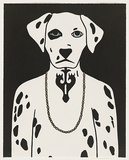 Title: Dally-boy | Date: c.2006 | Technique: linocut, printed in black ink, from one block; hand-coloured