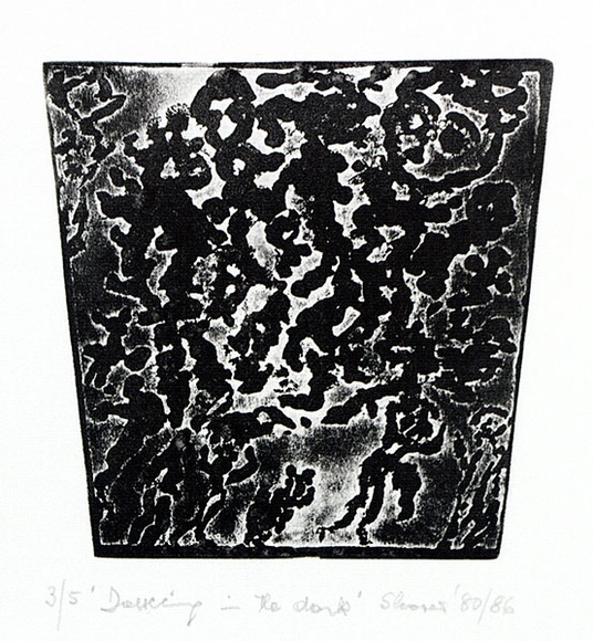 Artist: b'Shearer, Mitzi.' | Title: b'Dancing in the dark' | Date: 1986 | Technique: b'etching, printed in black ink, from one plate'